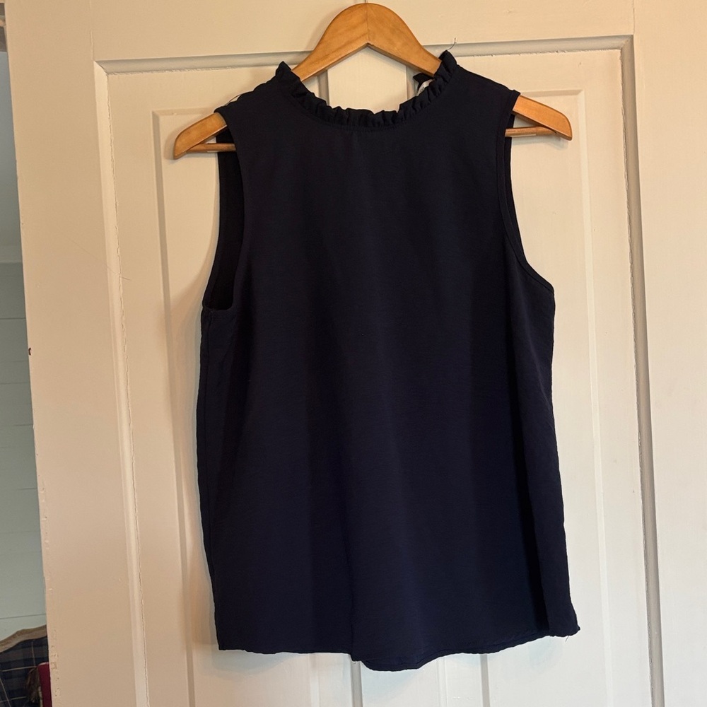 Sleeveless Navy Top